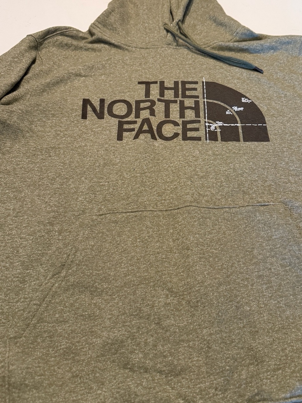 The North Face Olive Crewneck with Bold Logo